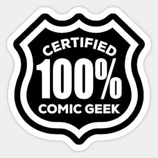 100% COMIC GEEK Sticker